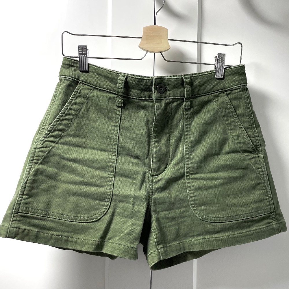 Madewell Curvy Perfect Fatigue Short Olive Size 25